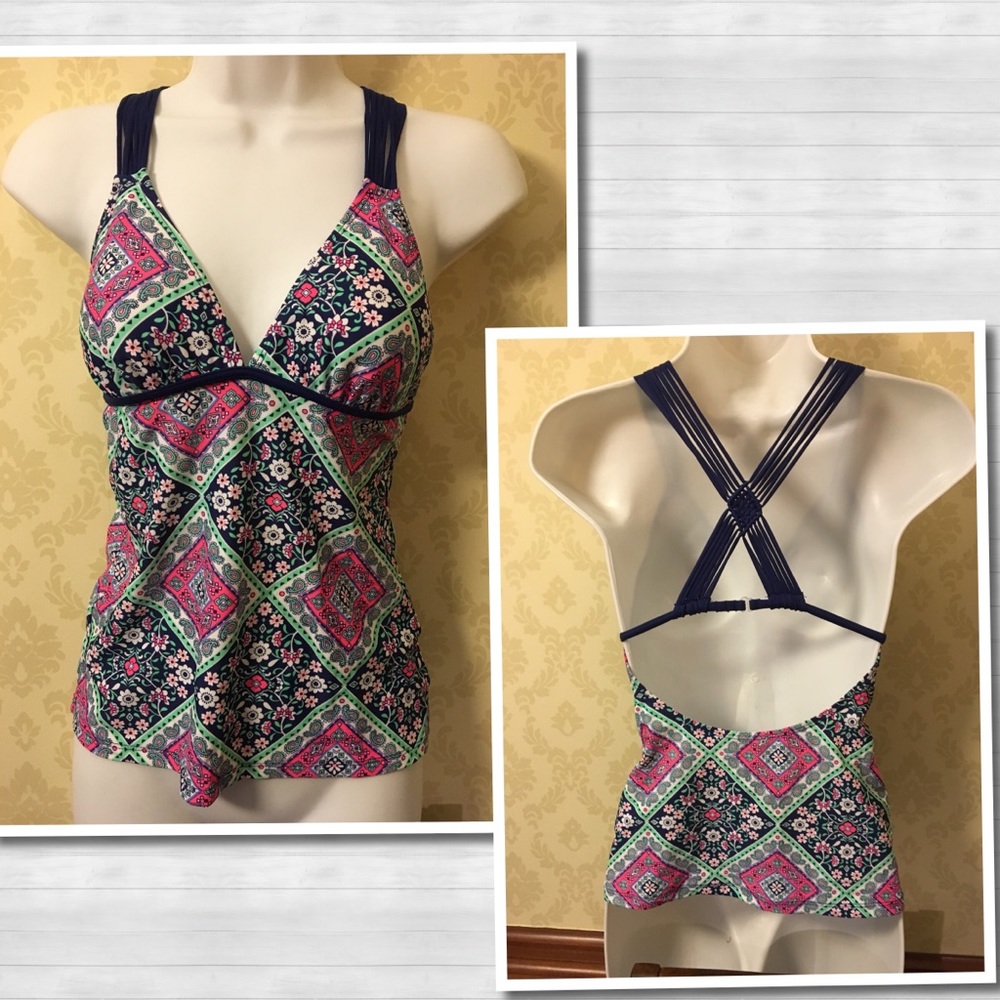 So Swimsuit Tankini Top floral paisley S